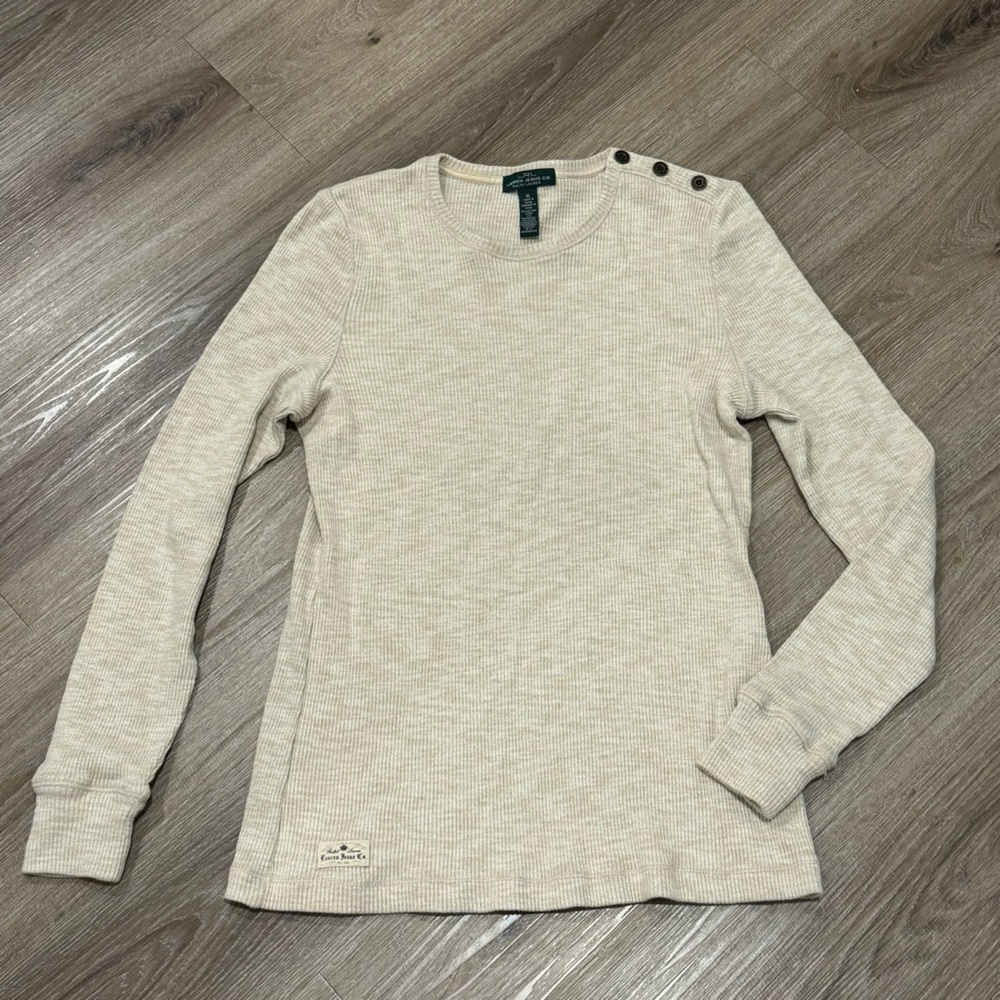 LRL Long Sleeve Beige Sweater Blouse Size XL